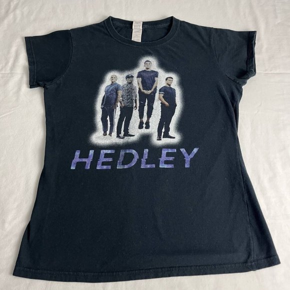 Gildan T-Shirt Top Women Size M Black Hedley Canadian Tour 2016 Crew Neck Cotton - Picture 1 of 6